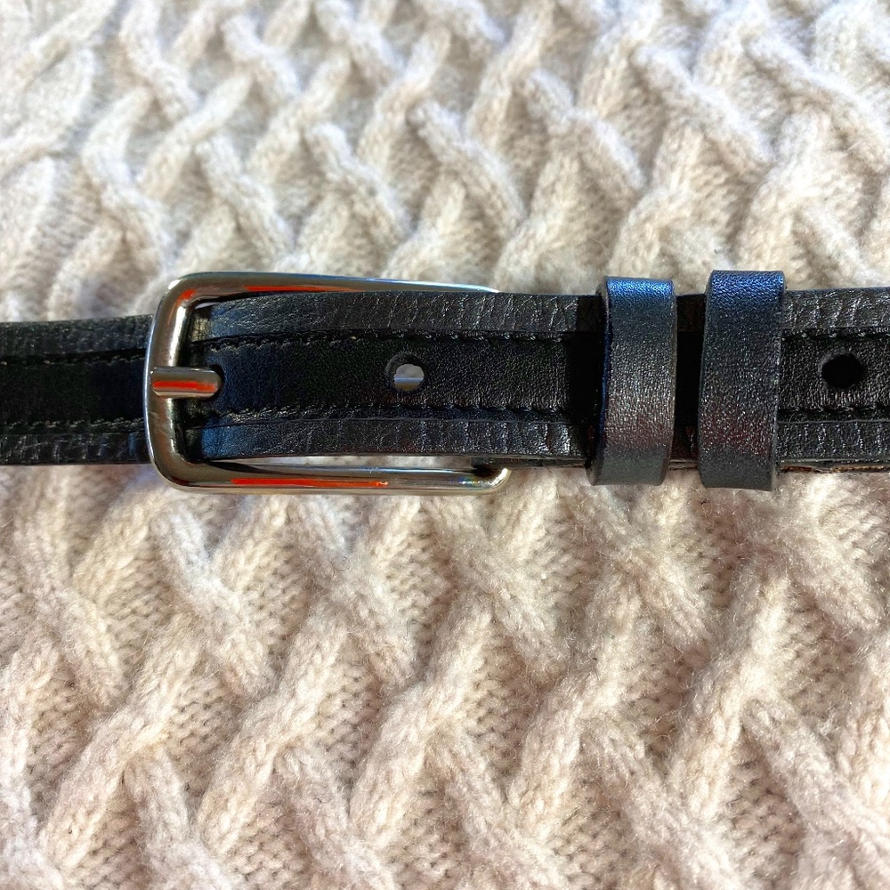 Vintage Talbots Black Belt 3/4" Width 31-35"